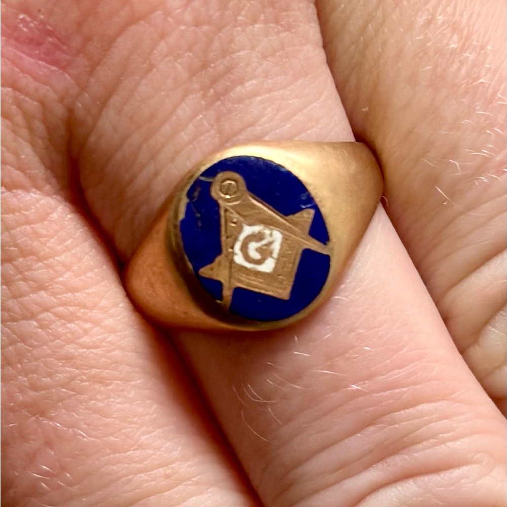 10k Gold Freemason Ring